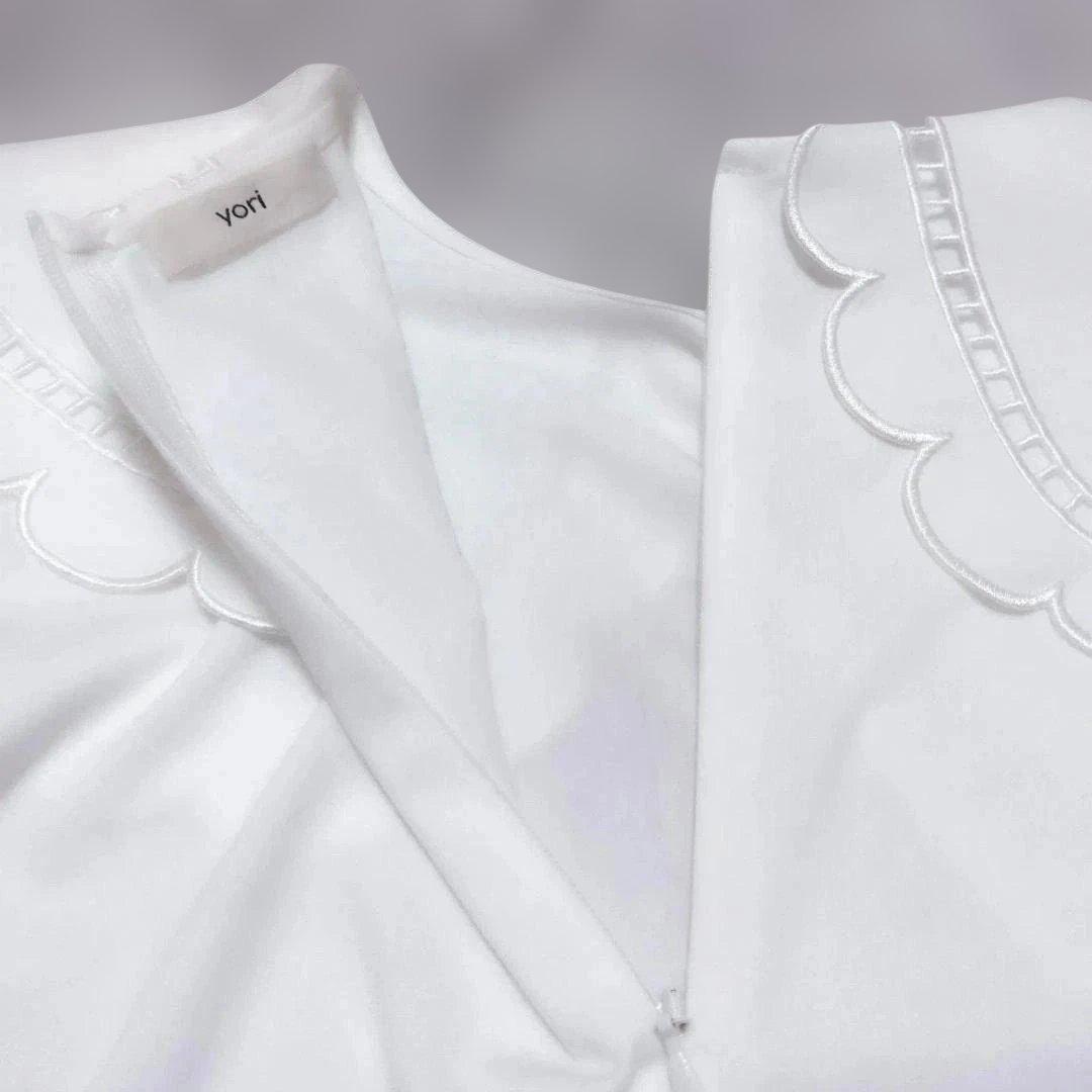 yori ヨリ スカラップカラー ロンTee