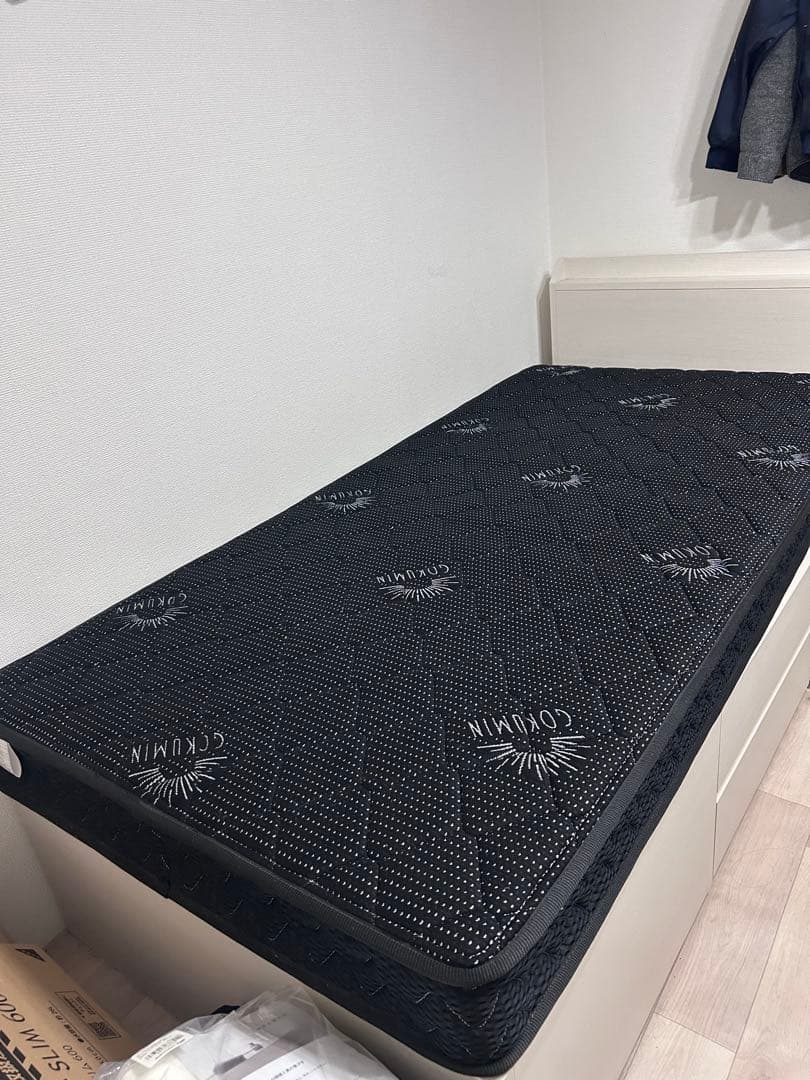 ゴクミン GOKUMIN プレミアムボンネルマットレス シングル ブラック 黒