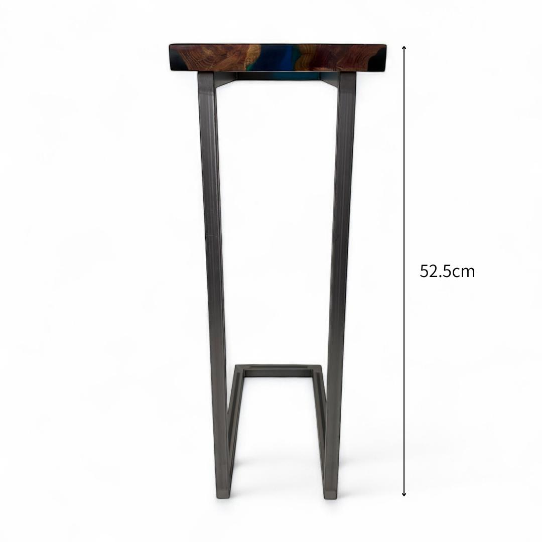 サイドテーブル アイアン 無垢 木製 おしゃれ アンティーク コの字 ミニ 伊吹