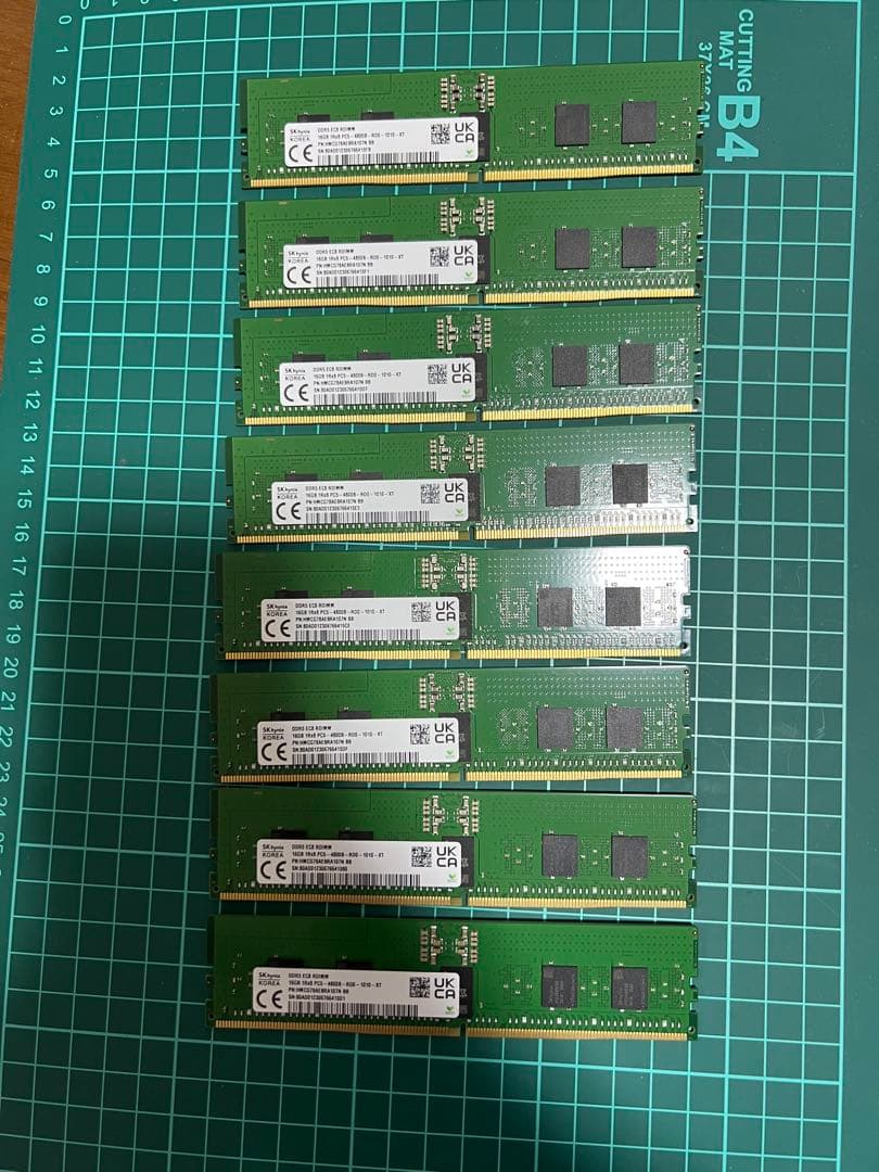 8枚/128G SKhynix DDR5 16GB ECC Registered