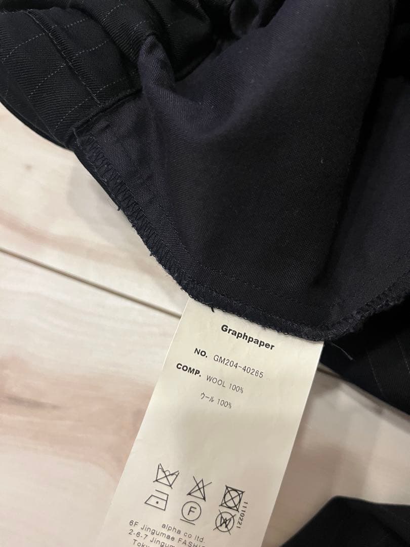 graphpaper 男子自身　スラックス　ワイドテーパードシェフパンツ
