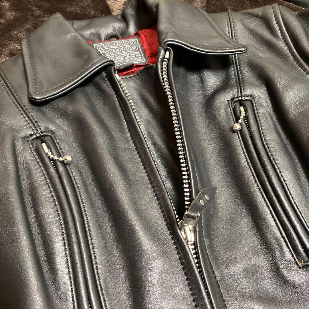 KADOYA シングルライダース　レザージャケット サイズ　Lw
