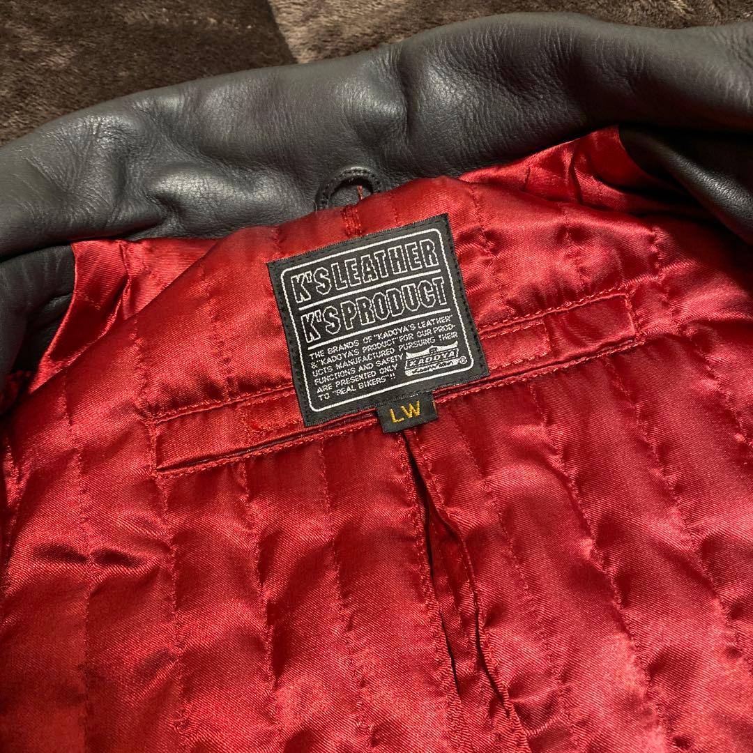 KADOYA シングルライダース　レザージャケット サイズ　Lw