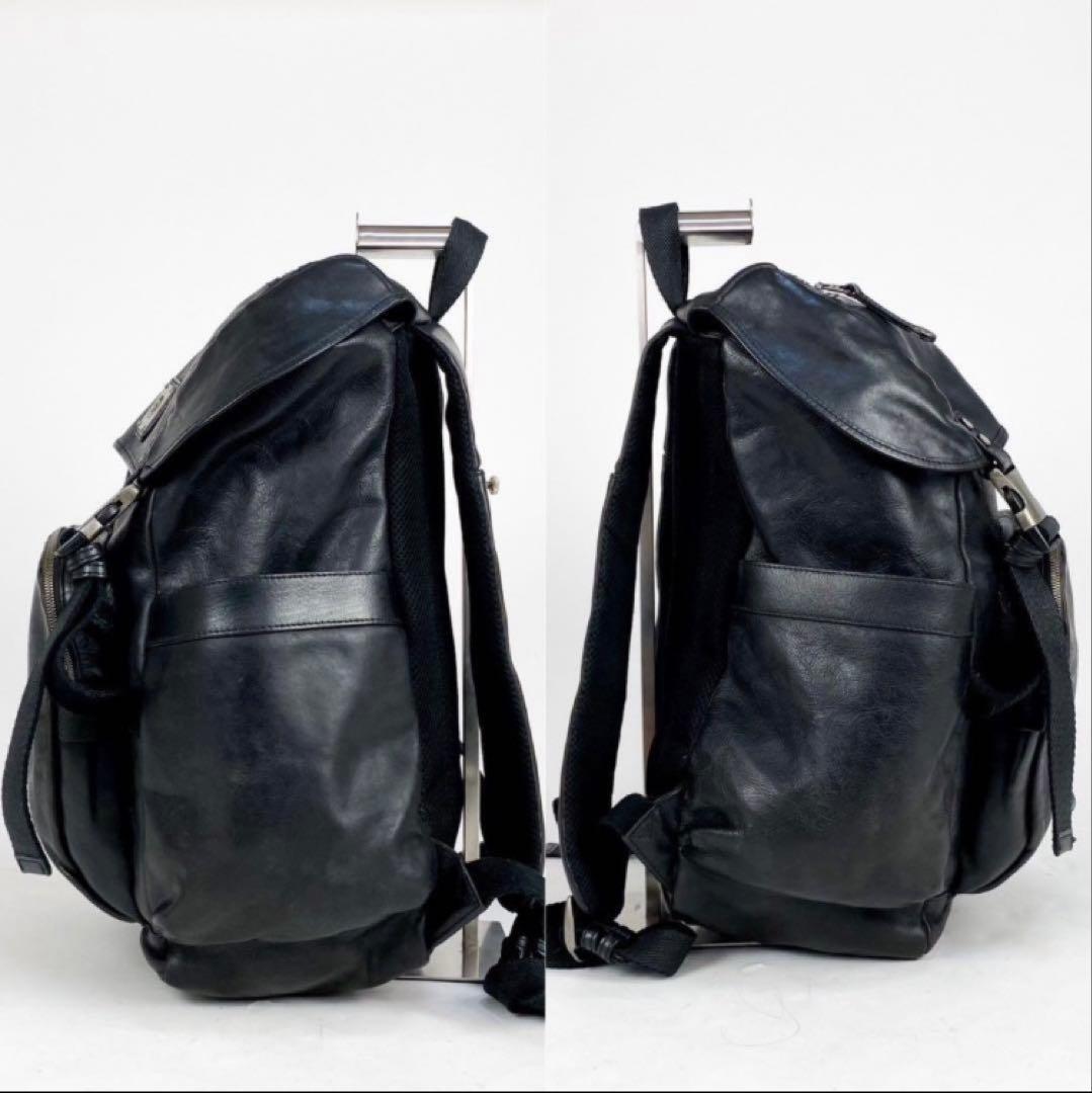 菊*川様 DIESEL ブラック レザー バックパック　美品
