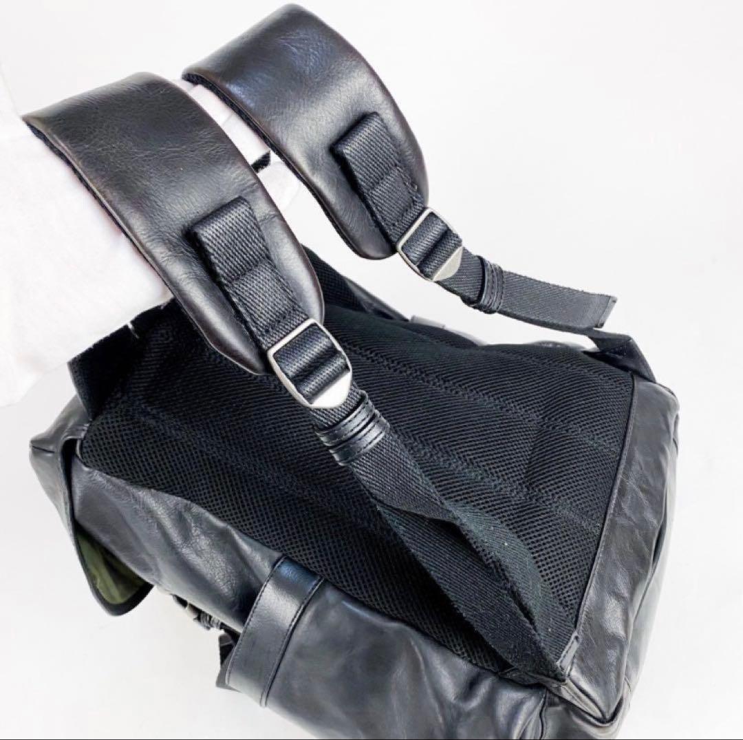 菊*川様 DIESEL ブラック レザー バックパック　美品