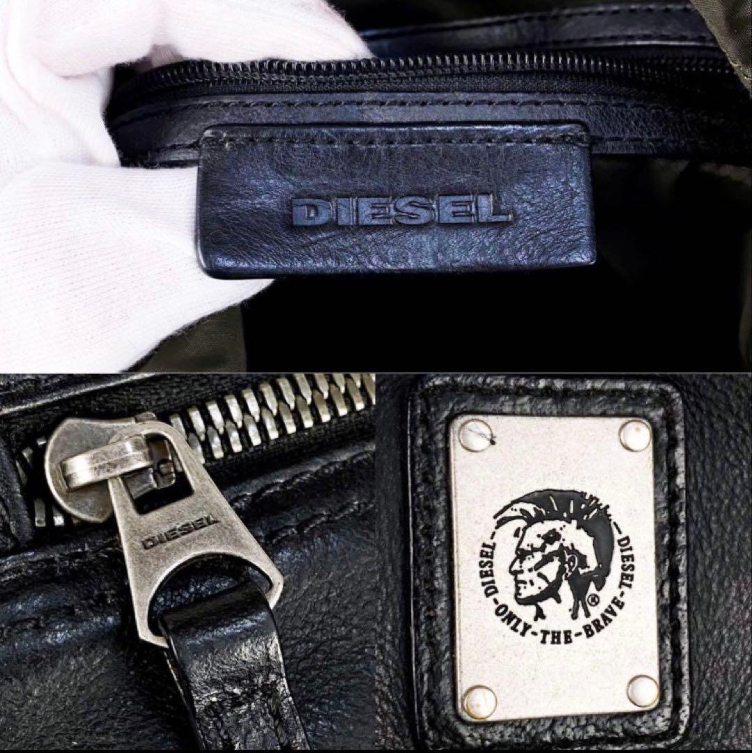 菊*川様 DIESEL ブラック レザー バックパック　美品