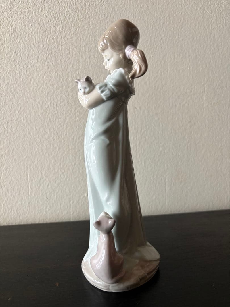 リヤドロ 私のことも忘れないで フィギュリン LLADRO 外箱付き　猫　少女