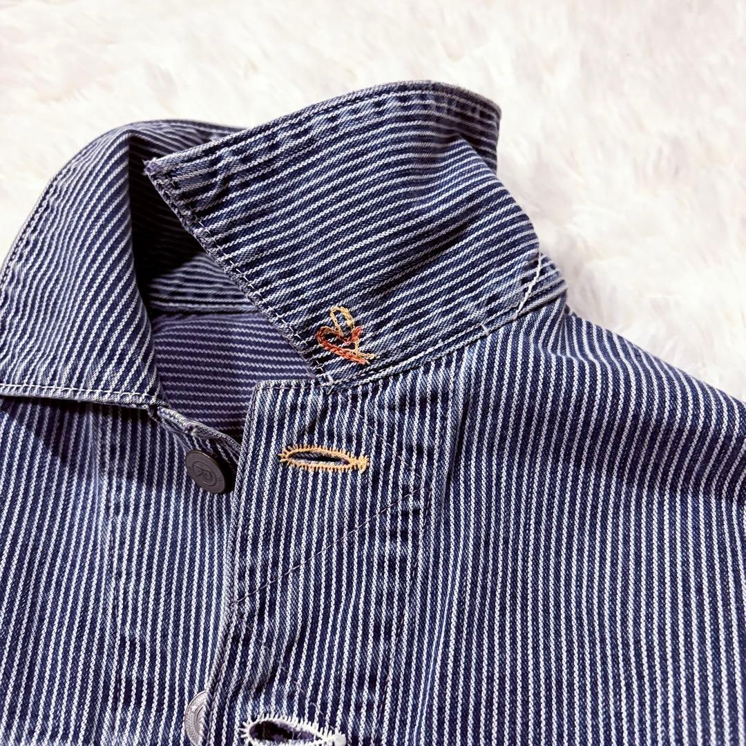 45rpm ヒッコリー ストライプ デニムジャケット Gジャン 45R サイズ1