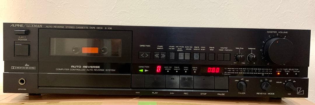 超希少　ALPINE/LUXMAN K-106 カセットデッキ