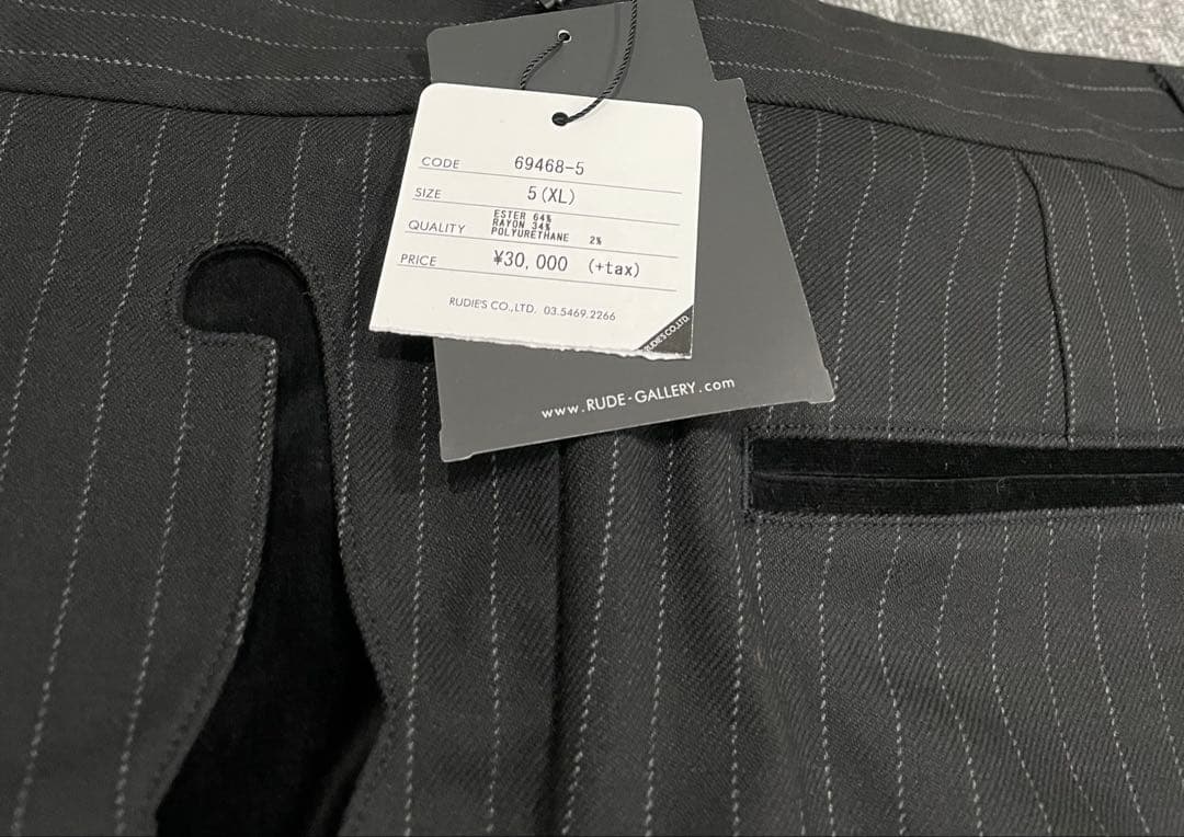 RUDE GALLERY STRIPE TUCK TROUSERS 新品未使用5