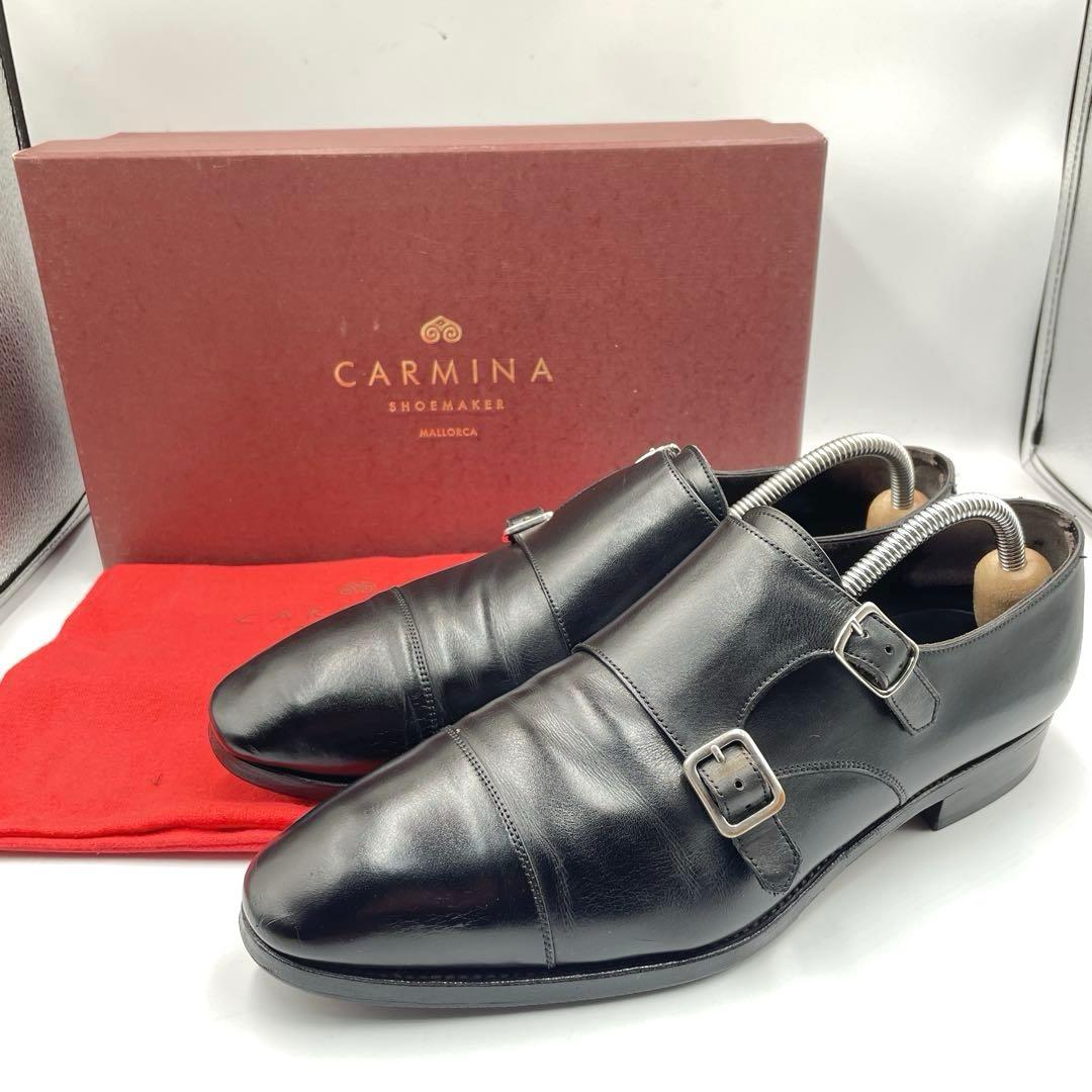 箱付き✨カルミナ　ストレートチップ　ダブルモンク　革靴　27.5cm ビジネス