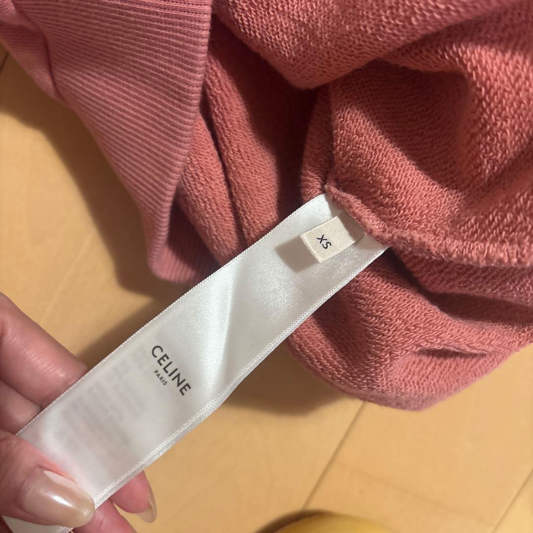 CELINE ピンク フード付きパーカー