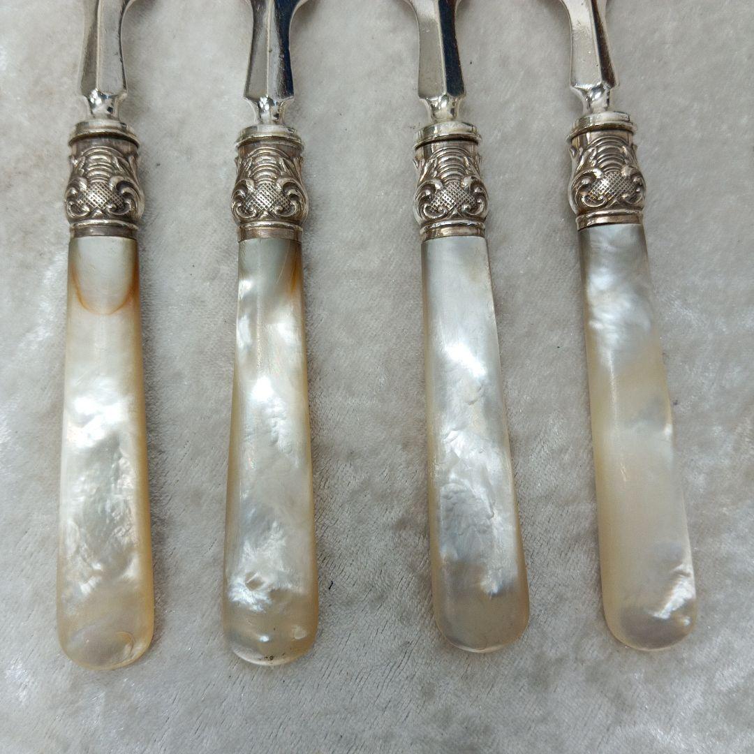 英国 白蝶貝 カトラリーセット ナイフ フォーク 24本 マザーオブパール