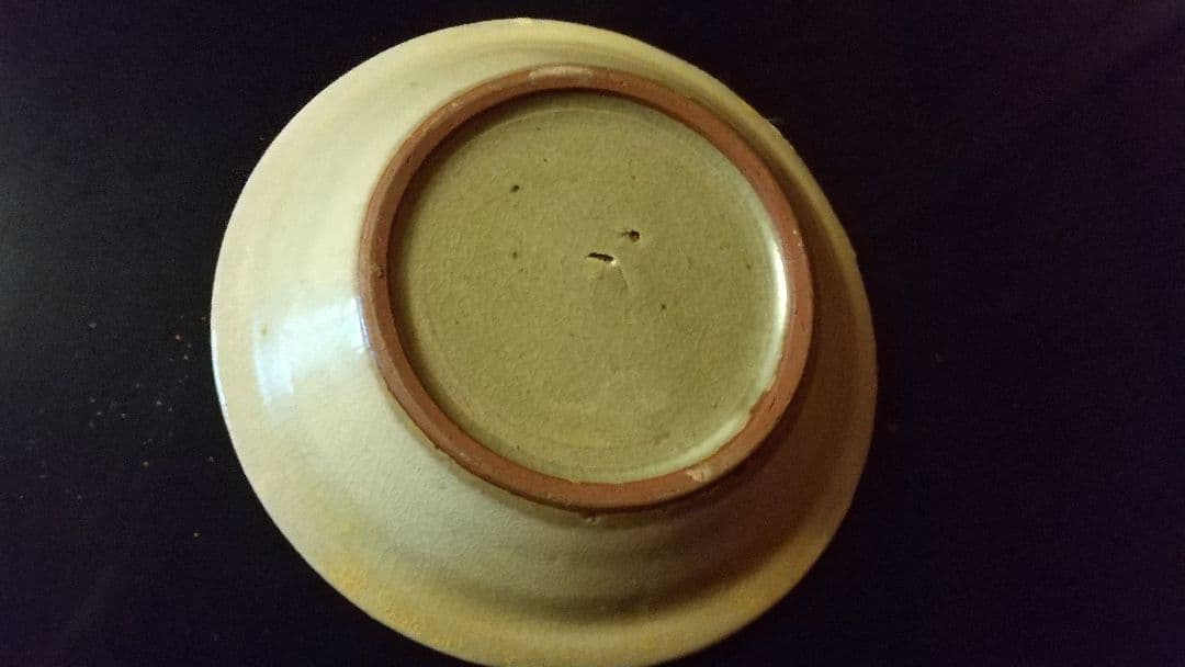 骨董 明治の酒津焼　秋草芒に虫の図　丸皿四枚！渋い