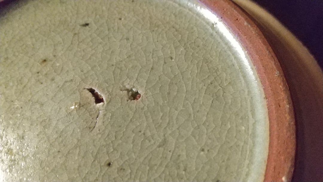 骨董 明治の酒津焼　秋草芒に虫の図　丸皿四枚！渋い