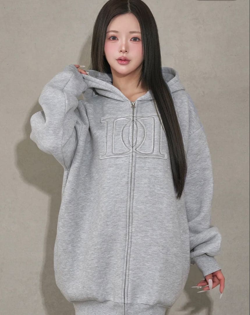 ゆ*様 【Darich】アップリケDDロゴパーカー グレー ダーリッチ