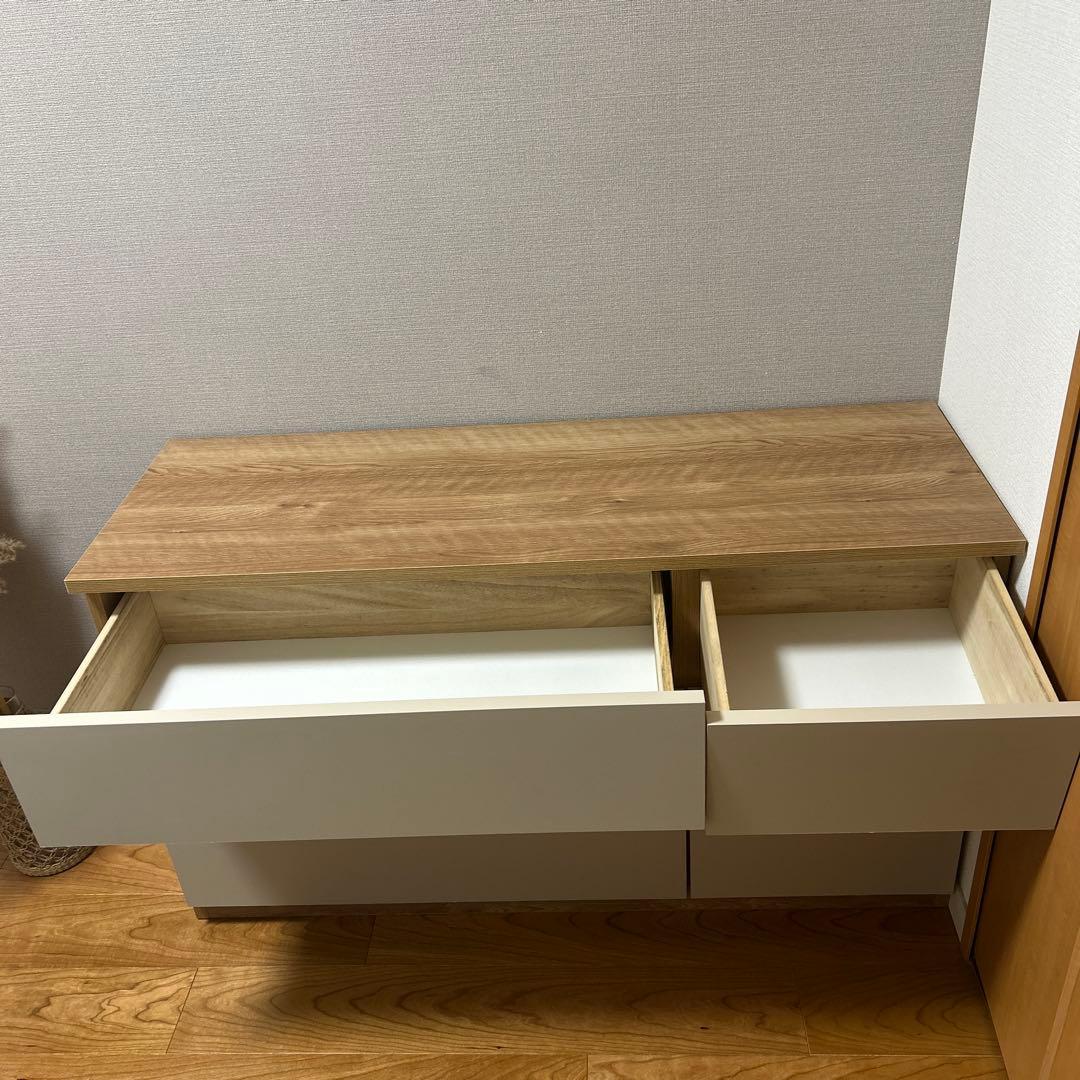 国産　チェスト 3段 ロータイプ リビング収納  LOWYA