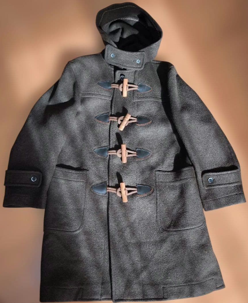 Wrangler （ラングラー）ダッフルコート フード付き ダークグレーM