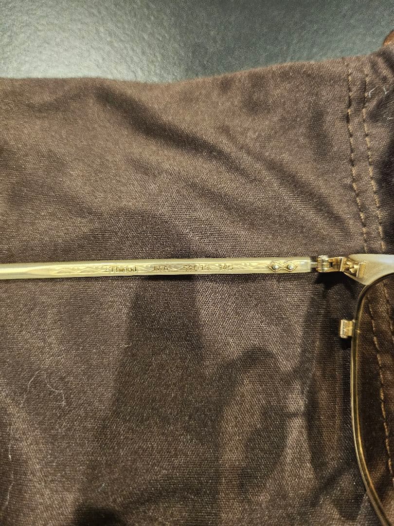 EYEVAN EIIwood ゴールドラウンドサングラス