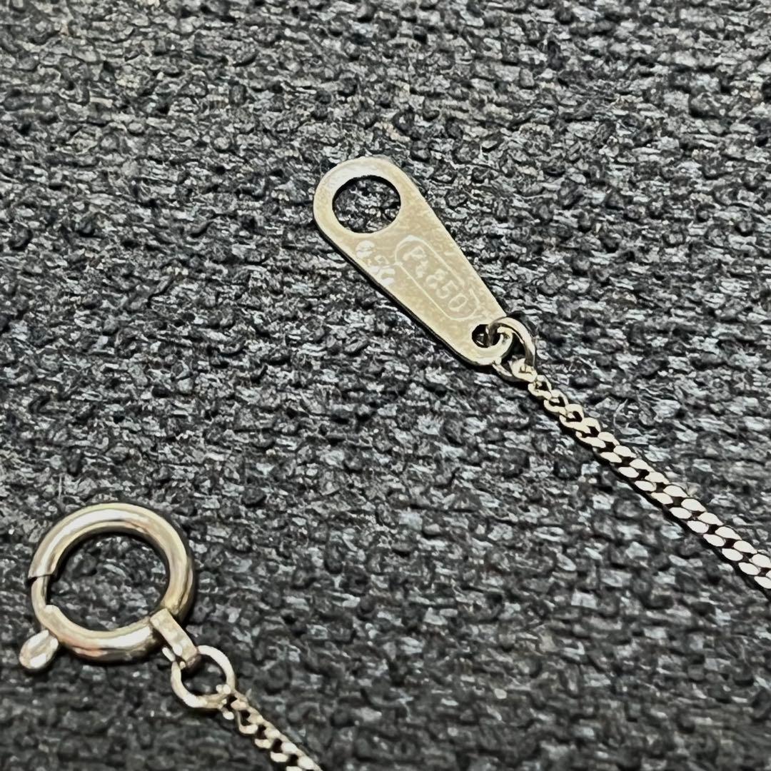 Pt850 プラチナ ネックレス シンプル チェーン　czキュービックジルコニア