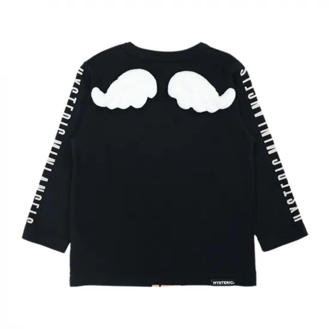 MY FIRST HYSTERIC ANGEL MINI 羽付き長袖Tシャツ　黒