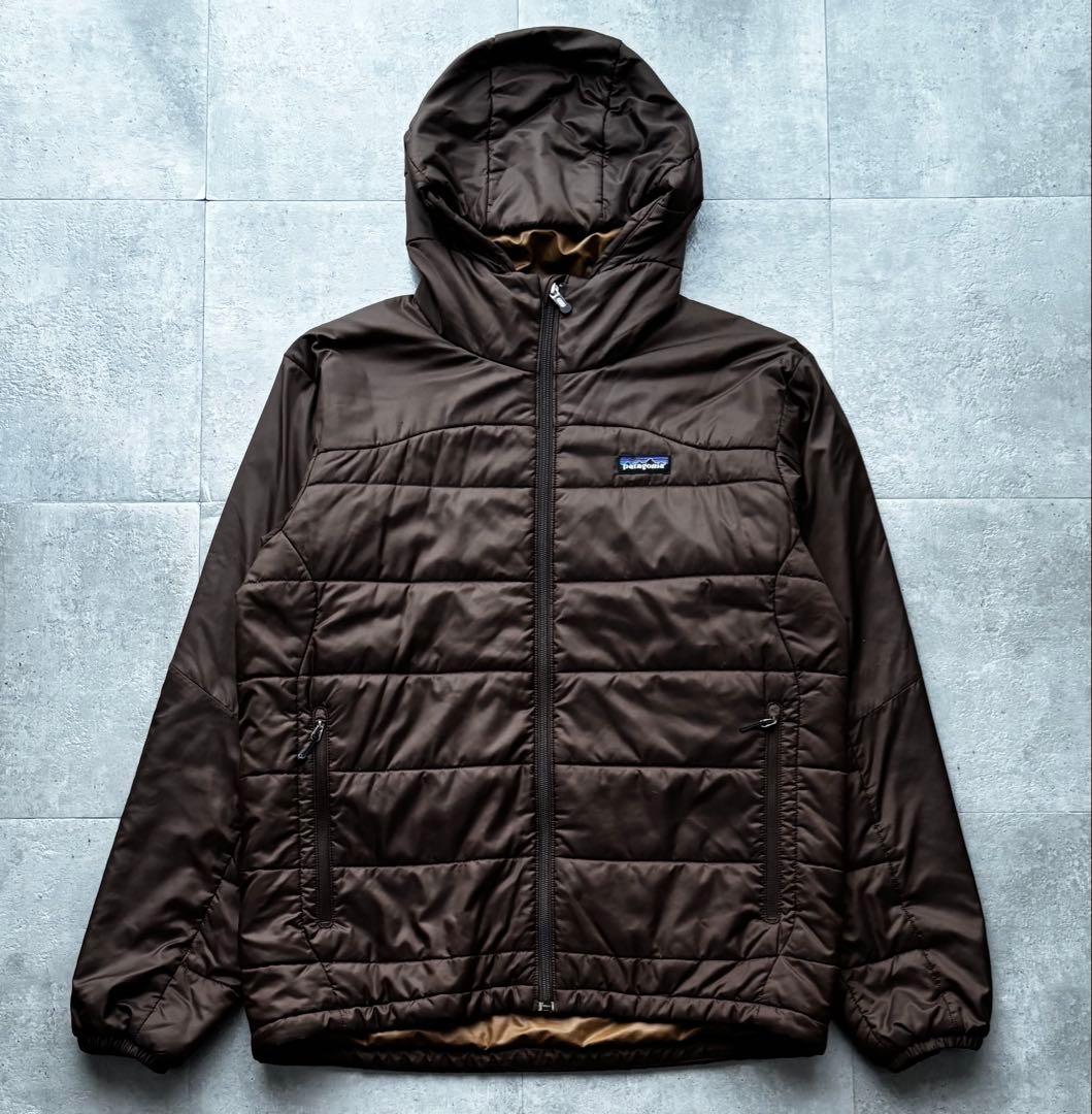09年製　パタゴニア プリマロフト マイクロパフ フーデッドジャケット　ブラウン