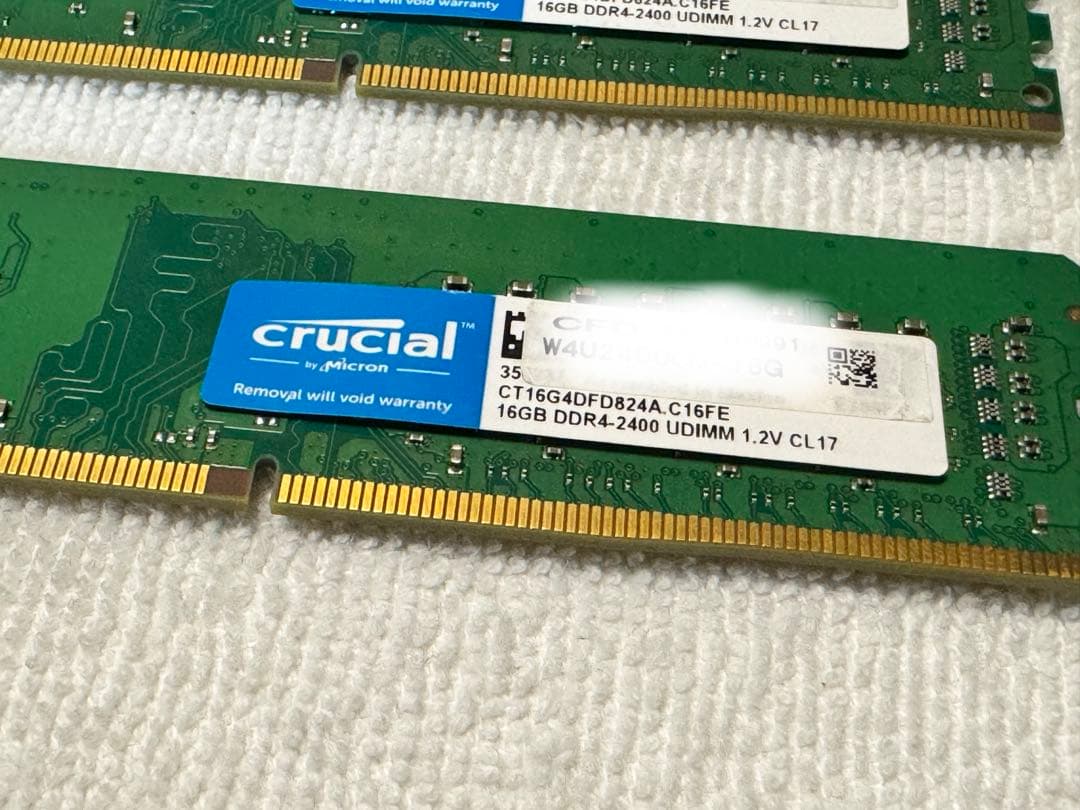 Crucial DDR4 16GB ×2 32G 【動作確認済み】