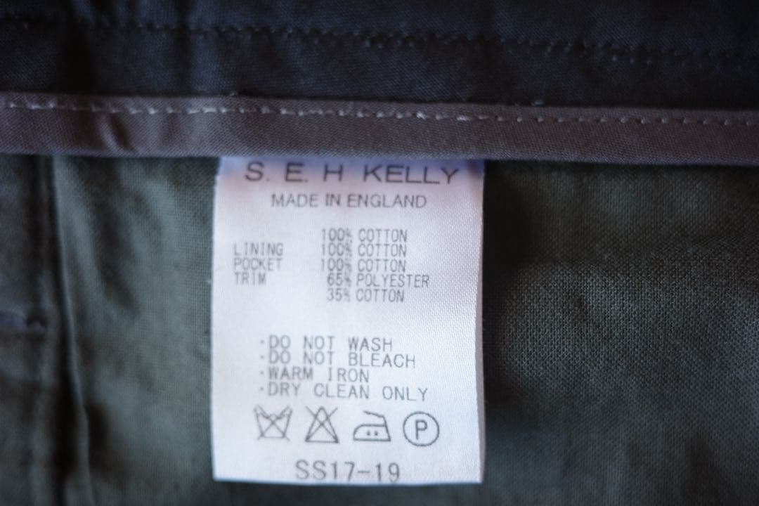 【英国製・美品】 S.E.H KELLY コットンジャケット グレー S