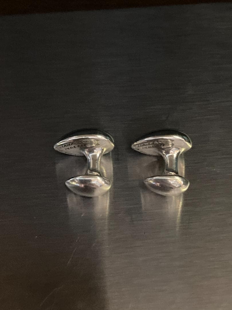 美品 ティファニー ティアドロップ エルサペレッティ カフス ラージ シルバー