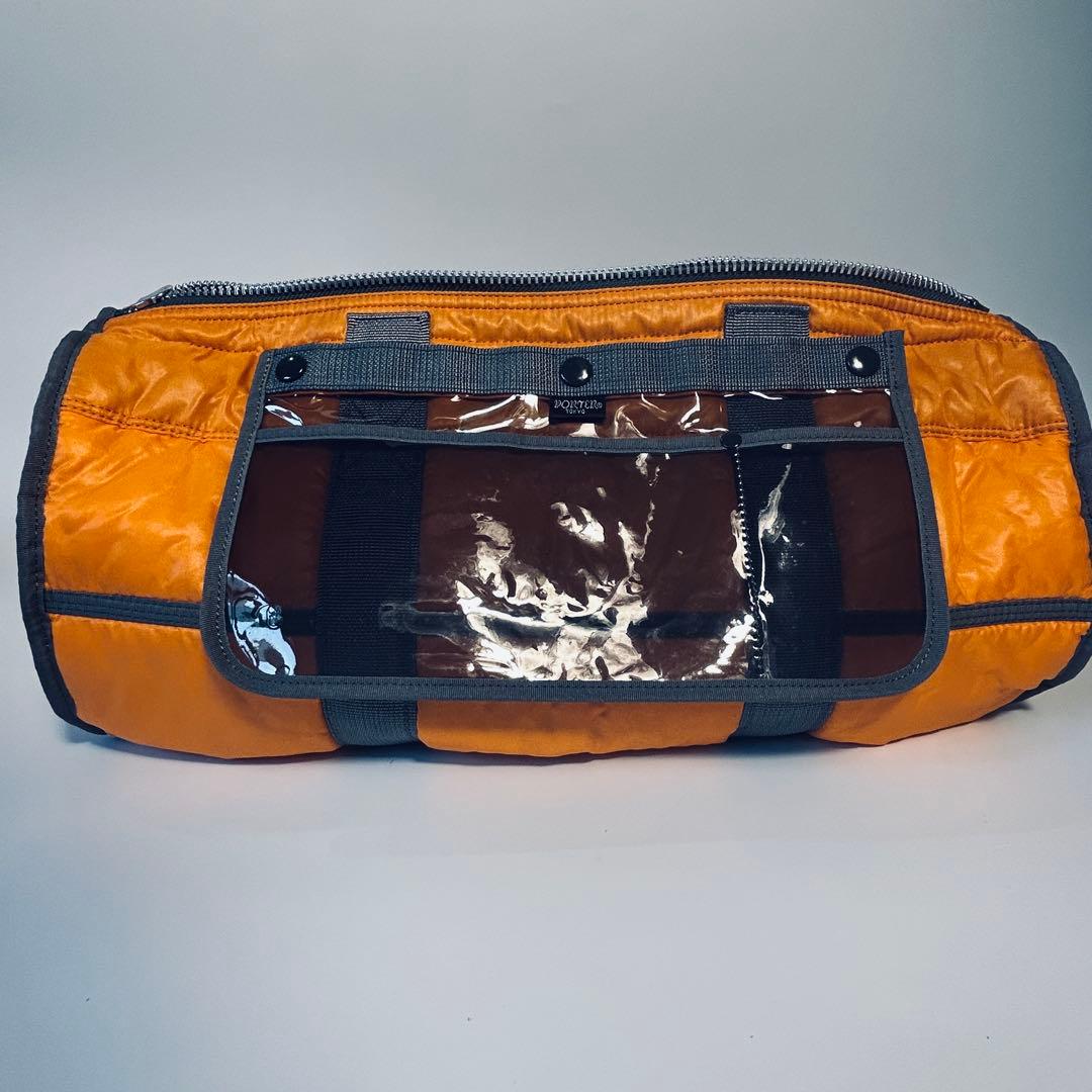 【未使用級】 ポーター タンカー ドラムバッグ シルバーグレー 2way 限定