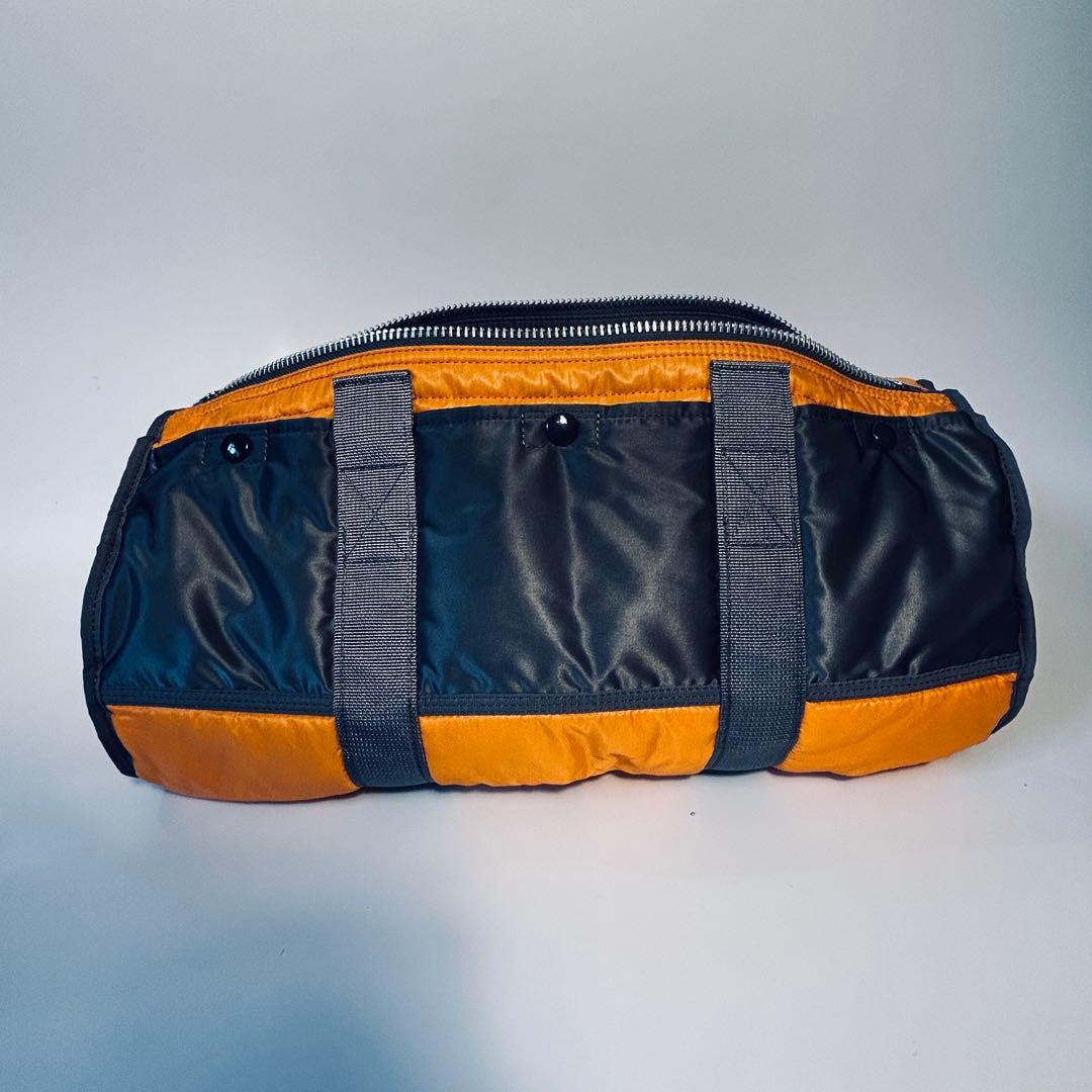 【未使用級】 ポーター タンカー ドラムバッグ シルバーグレー 2way 限定