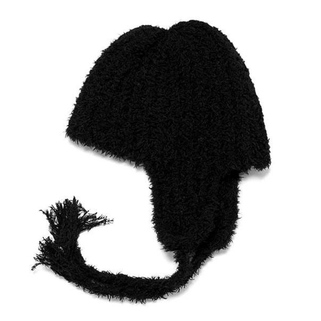 KIJIMA TAKAYUKI ブラック　耳あて付き　ニット帽