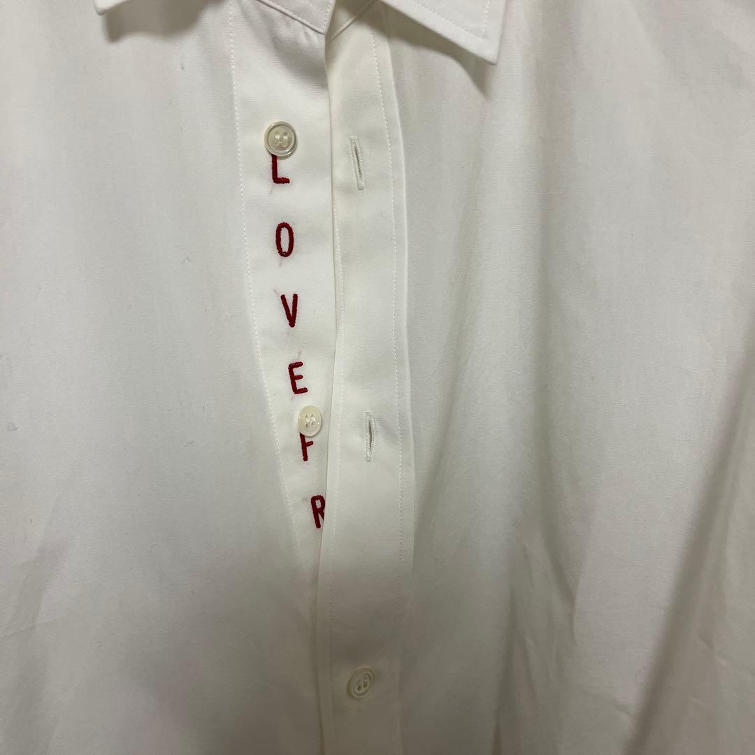 フレームワーク　新品未使用　ホワイト LOVE FOR YOU 刺繍 シャツ