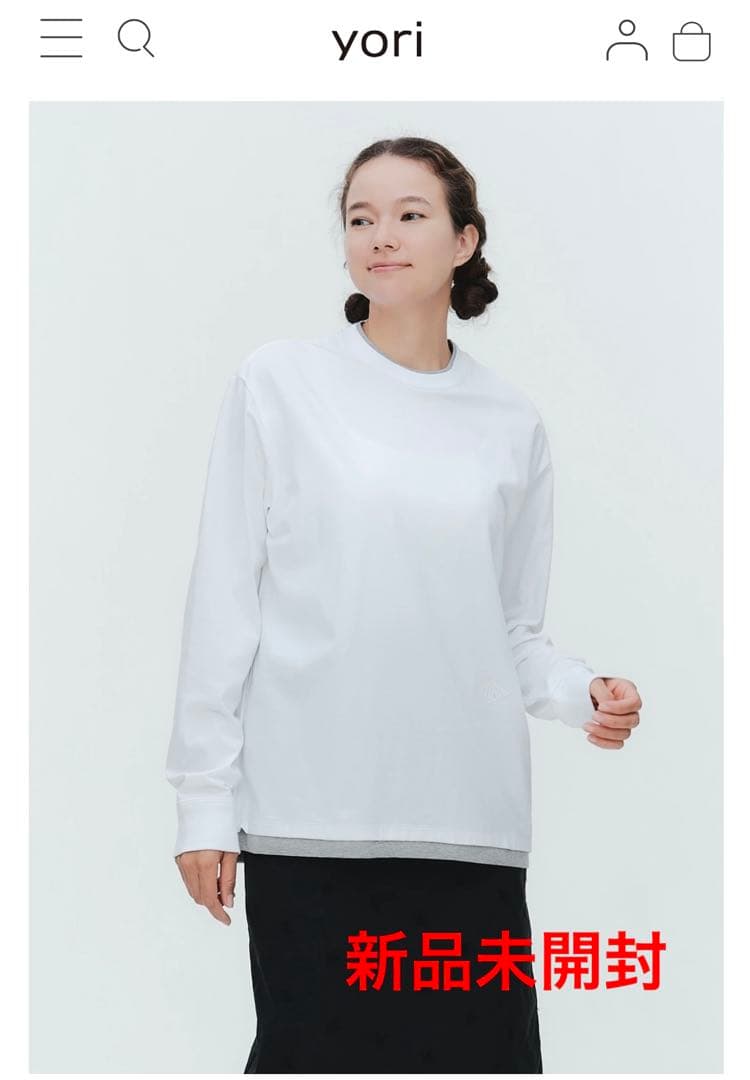 yori ホワイト オーバーレイヤードロンTee 2026ss 新品未開封　38