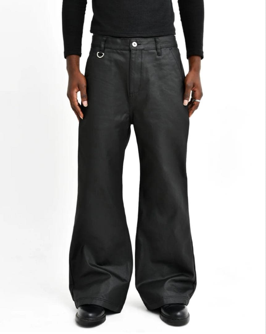 asapmode コーティングフレアデニムLサイズ