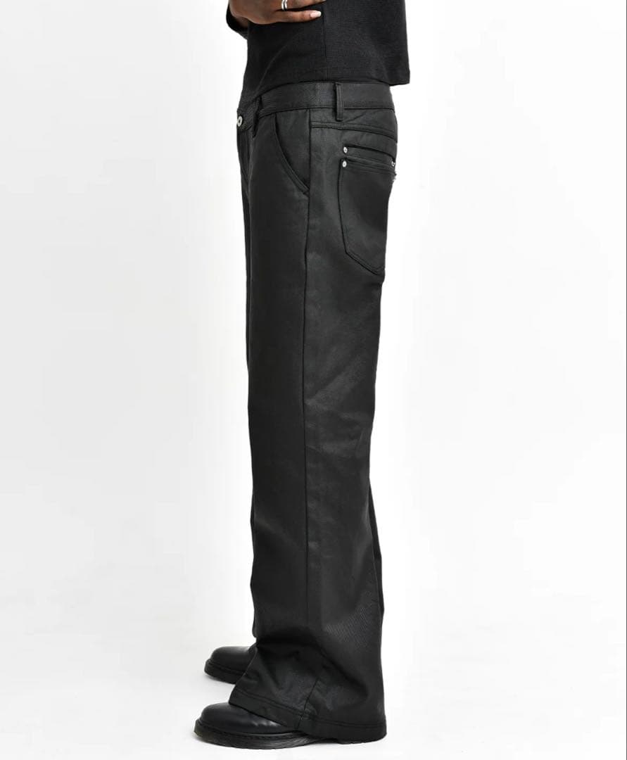 asapmode コーティングフレアデニムLサイズ