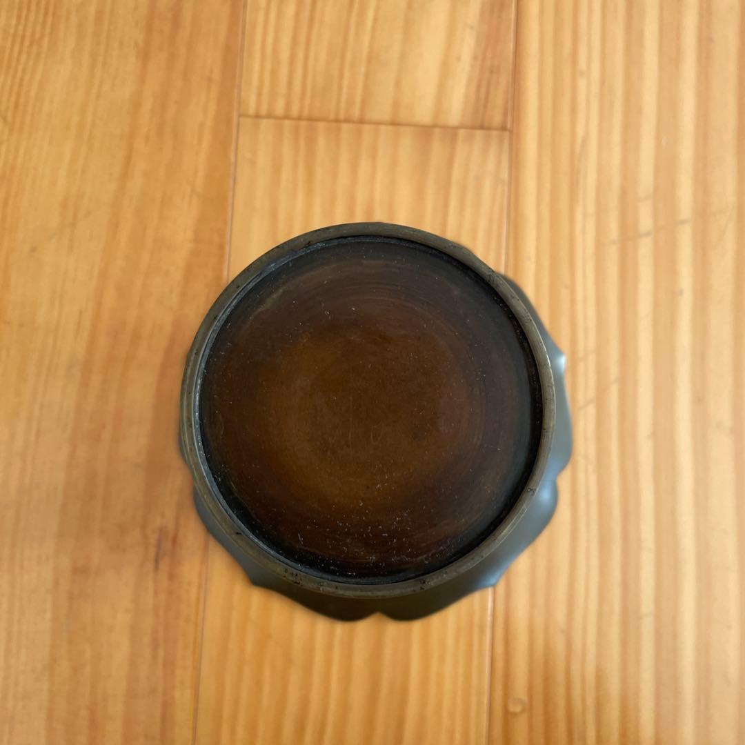 桔梗一文字　銅器　華道　茶道具（箱付き）