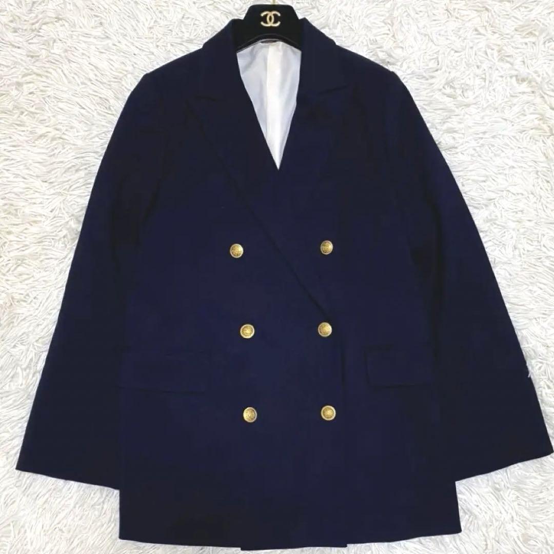 【美品✨】ミラオーウェン 23AW 金釦 紺ブレ 6B オーバージャケット