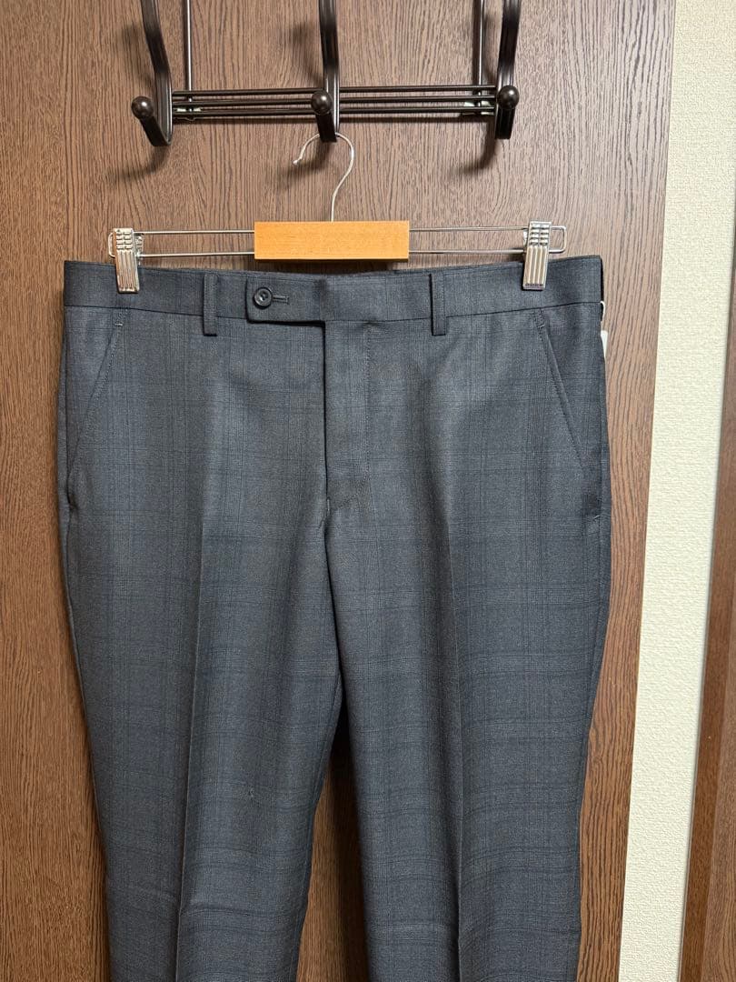 AB4新品未使用！極上イタリアREDAウール100%グレー3ピーススーツ！極小訳