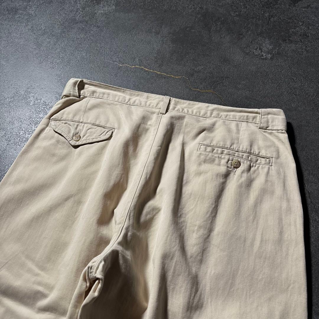 古着PolobyRalphLaurenポロチノUSA製アイボリーW33アメカジ