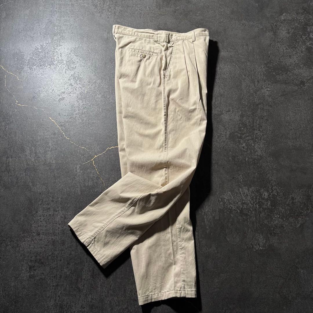 古着PolobyRalphLaurenポロチノUSA製アイボリーW33アメカジ