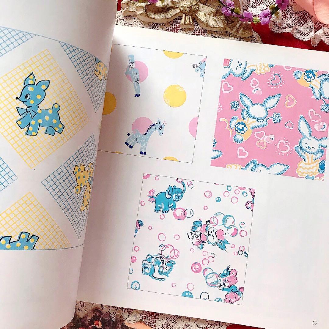 レトロアニマル ヴィンテージ子供服 テキスタイル洋書♡素材CD-ROM付き 猫