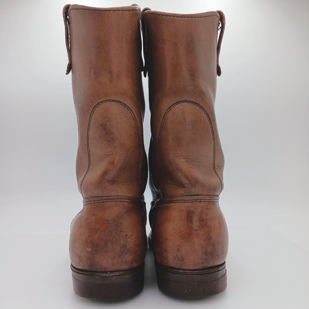 希少 80s 8D ペコス REDWING ビンテージ 柿色 プリント羽 コルク