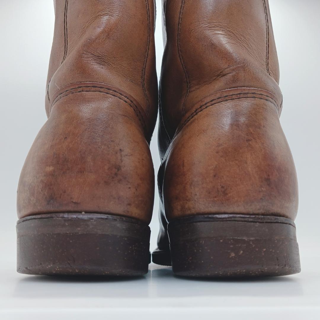 希少 80s 8D ペコス REDWING ビンテージ 柿色 プリント羽 コルク