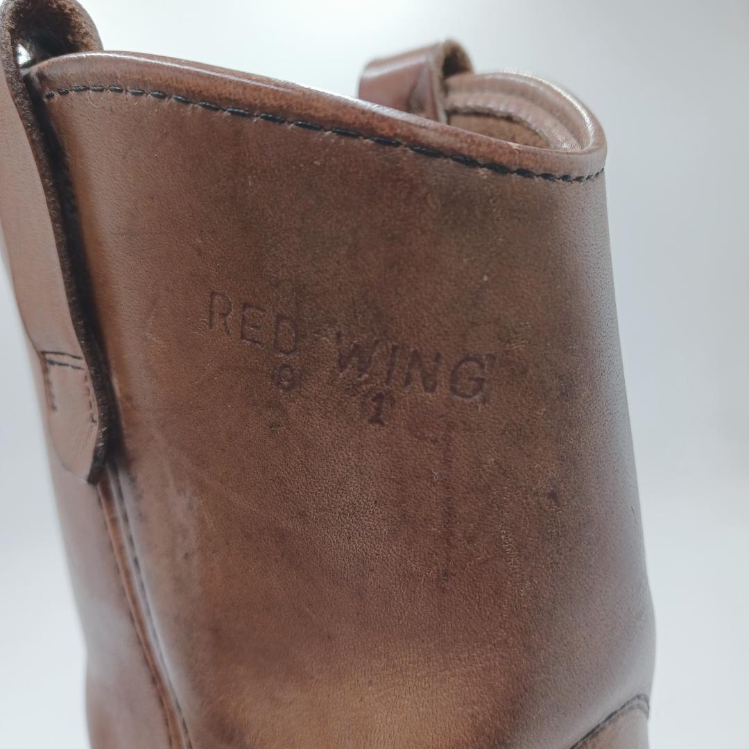 希少 80s 8D ペコス REDWING ビンテージ 柿色 プリント羽 コルク