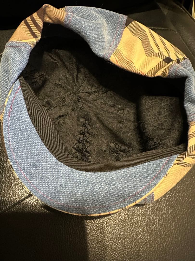 レア✨dir ディオール チェック柄 デニム キャスケット 裏地トロッター