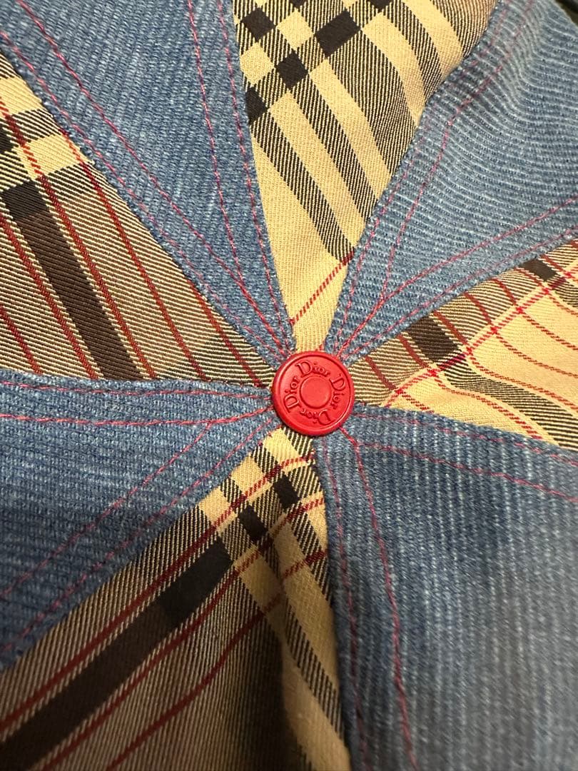 レア✨dir ディオール チェック柄 デニム キャスケット 裏地トロッター