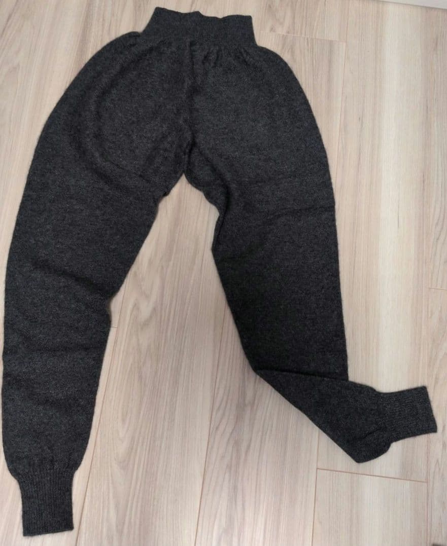 ヌワン　NUONEカシミヤシルクロングパンツ　ホールガーメント