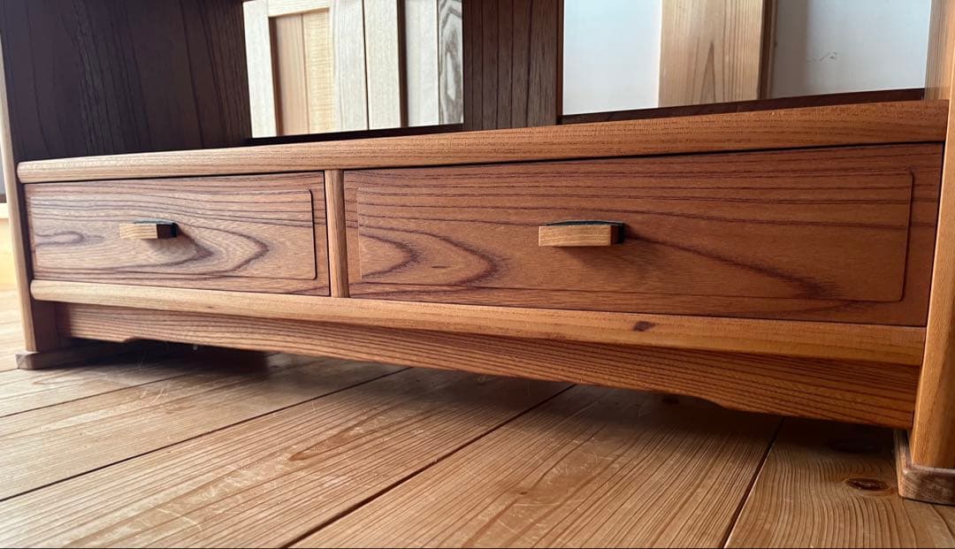 サ*ん様 ☆美品送料込☆ケヤキ　欅の無垢材 テレビボード サイドボード　飾り棚