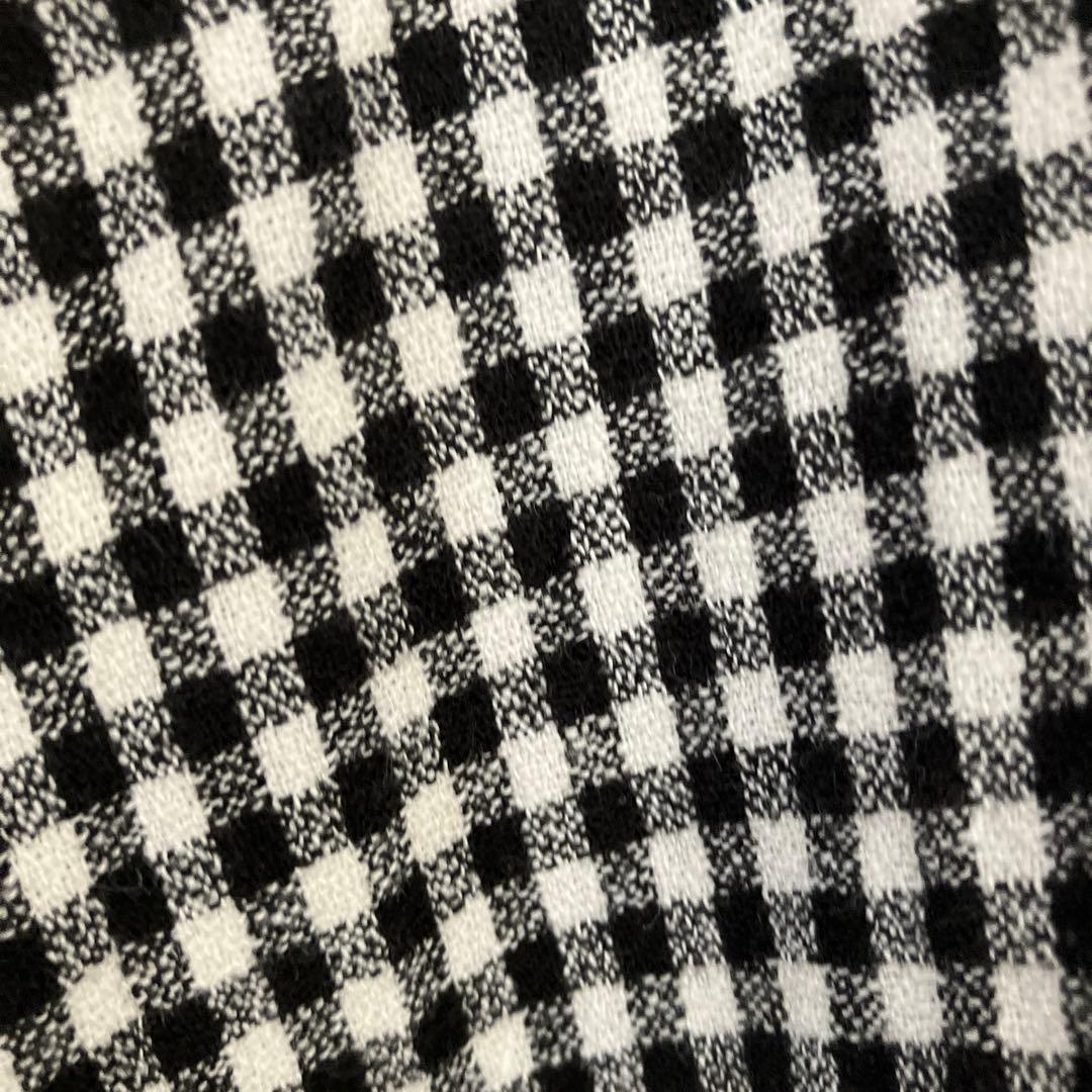 ネストローブ　コットンリネンギンガムケープカラーワンピース